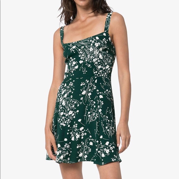 Reformation green floral mini dress - Picture 3 of 8